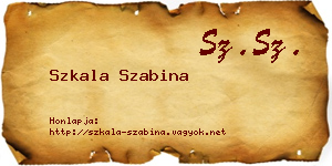 Szkala Szabina névjegykártya